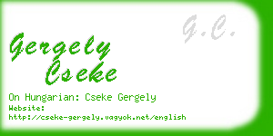 gergely cseke business card